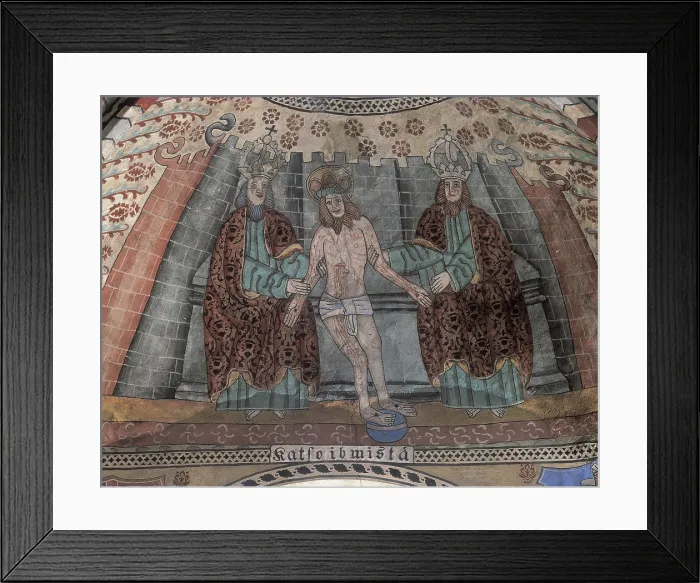 Framed Print : FINLAND. Rauma. Church of the Holy Cross. Paintings of the walls of the choir with scenes of the life of Christ (1510-1522). Fresco. AISA / Everett Collection**US SALES ONLY**