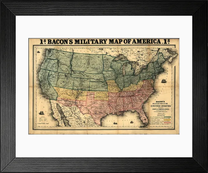 Framed Print : United States during the Civil War