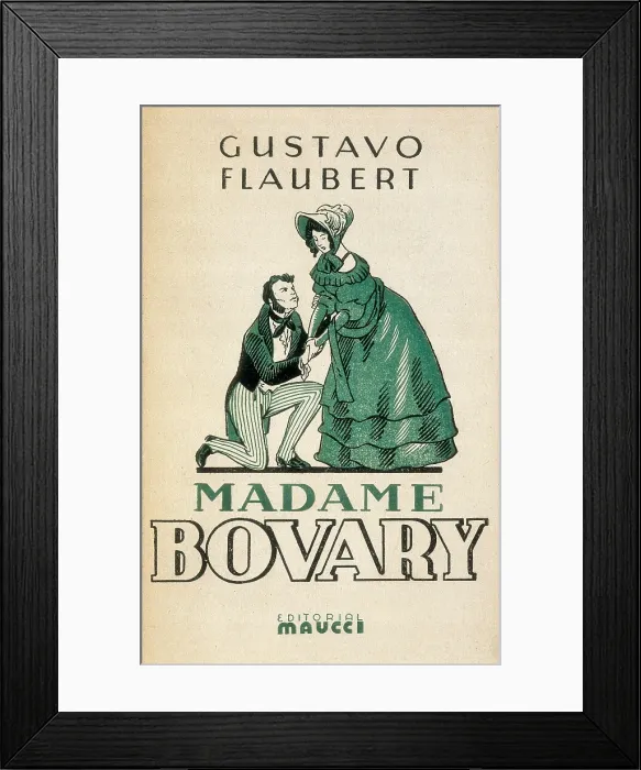 Framed Print : FLAUBERTGustave (1821-1880). French writer. Cover of the novel 'Madame Bovary'. AISA / Everett Collection (19499)**US SALES ONLY**