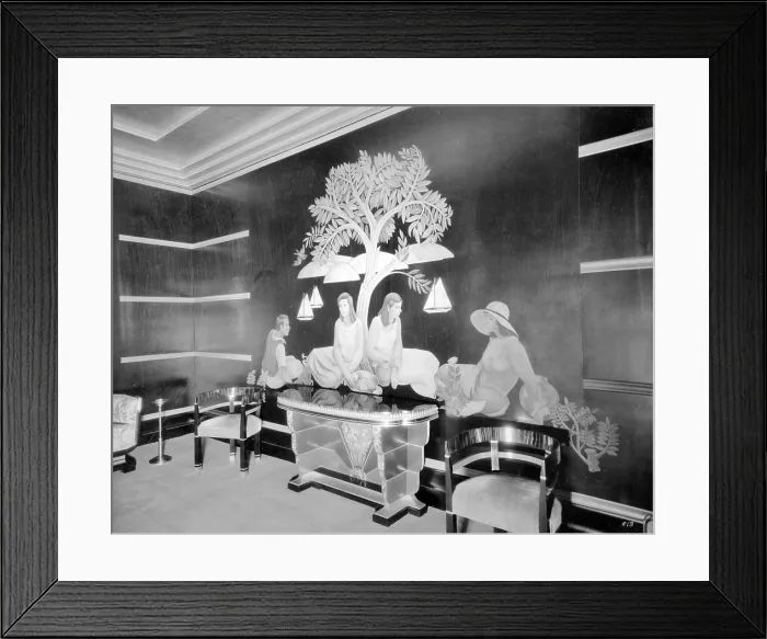 Framed Print : Movie Theaters, the Paramount Theatre, women's smoking room in basement, 2025 Broadway, Oakland, California, circa 1932 Framed Print : Movie Theaters, the Paramount Theatre, women's smoking room in basement, 2025 Broadway, Oakland, California, circa 1932