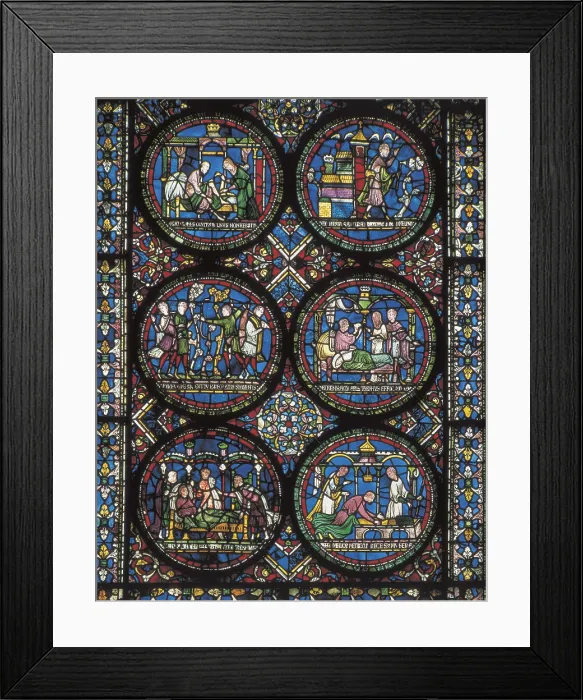 Framed Print : UNITED KINGDOM. ENGLAND. Canterbury. Cathedral. Glass window with medicine representations (1280). Gothic art. Glass window. AISA / Everett Collection (2802)**US SALES ONLY**