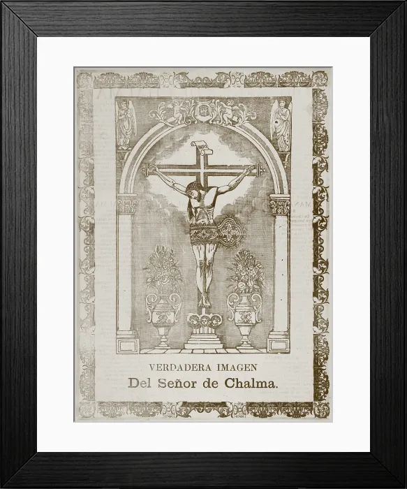 Framed Print : Jesus Christ, title: True Image of the Lord of Chalma, by Jose Guadalupe Posada, Mexico City, drawing, circa 1903 Framed Print : Jesus Christ, title: True Image of the Lord of Chalma, by Jose Guadalupe Posada, Mexico City, drawing, circa 1903