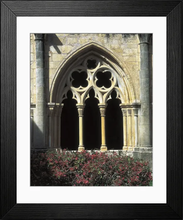 Framed Print : SPAIN. Vimbod. Monastery of Poblet. Cloister (13th - 14th c.). Cistercian art. Architecture. AISA / Everett Collection (14382)**US SALES ONLY** Framed Print : SPAIN. Vimbod. Monastery of Poblet. Cloister (13th - 14th c.). Cistercian art. Architecture. AISA / Everett Collection (14382)**US SALES ONLY**