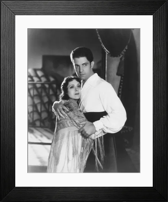 Framed Print : CALL OF THE FLESH, from left: Dorothy Jordan, Ramon Novarro, 1930