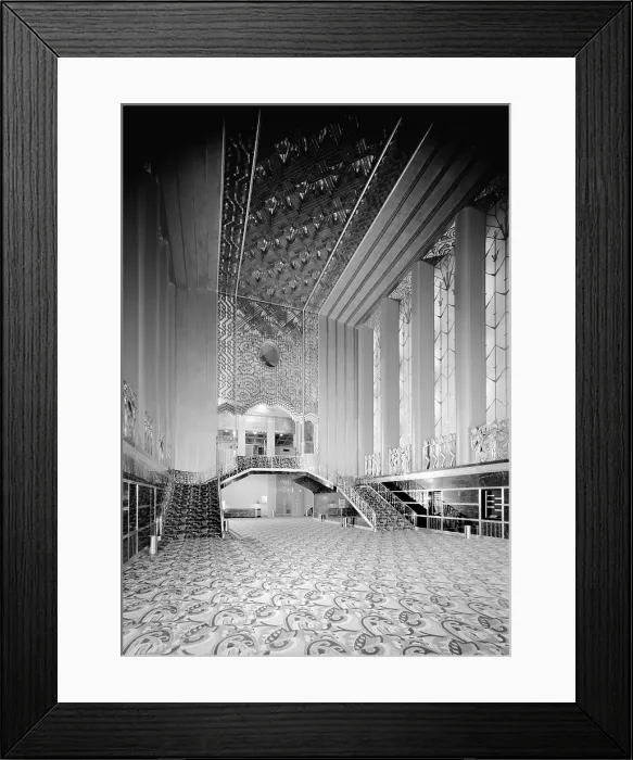 Framed Print : Movie Theaters, The Paramount Theatre, interior, grand lobby, 2025 Broadway, Oakland, California, circa 1932
