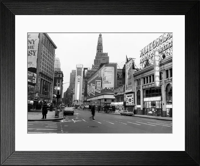 Framed Print : Broadway on the eighth day of a transit strike, New York City, January 8, 1966.. Courtesy: CSU Archives  /  Everett Collection