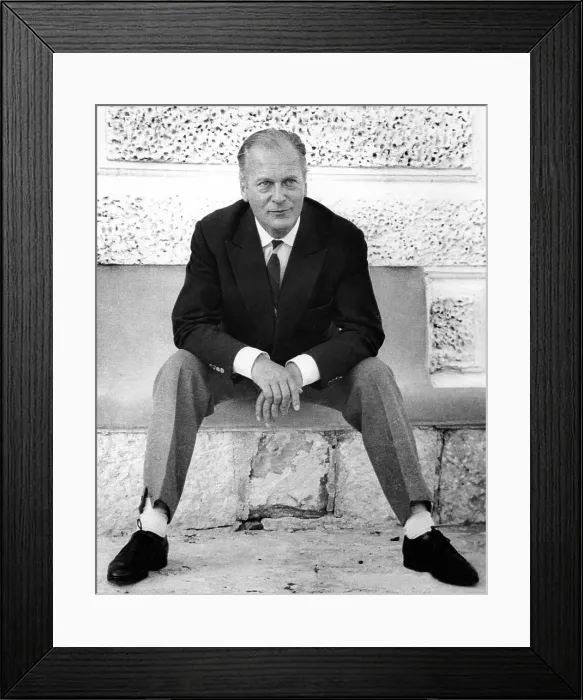 Framed Print : BITTER VICTORY, Curt Jurgens, on location, 1957 Framed Print : BITTER VICTORY, Curt Jurgens, on location, 1957