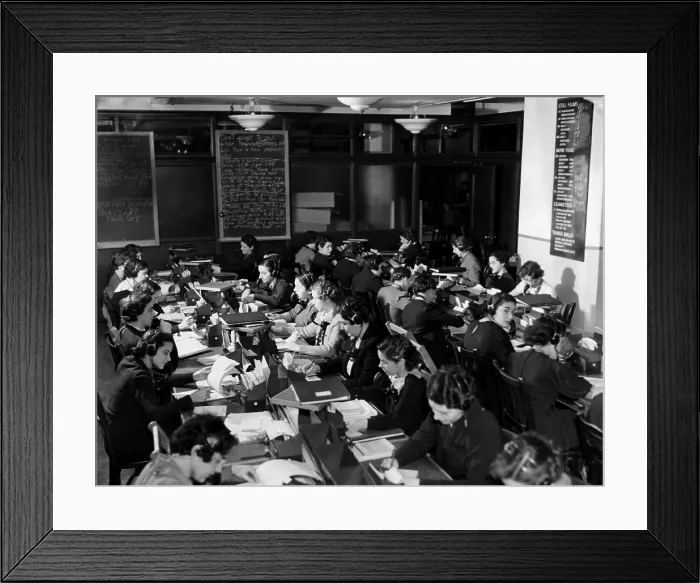 Framed Print : Employees at Macy's department store prepare for Christmas shoppers, New York City, 1936.. Courtesy: CSU Archives / Everett Collection Framed Print : Employees at Macy's department store prepare for Christmas shoppers, New York City, 1936.. Courtesy: CSU Archives / Everett Collection