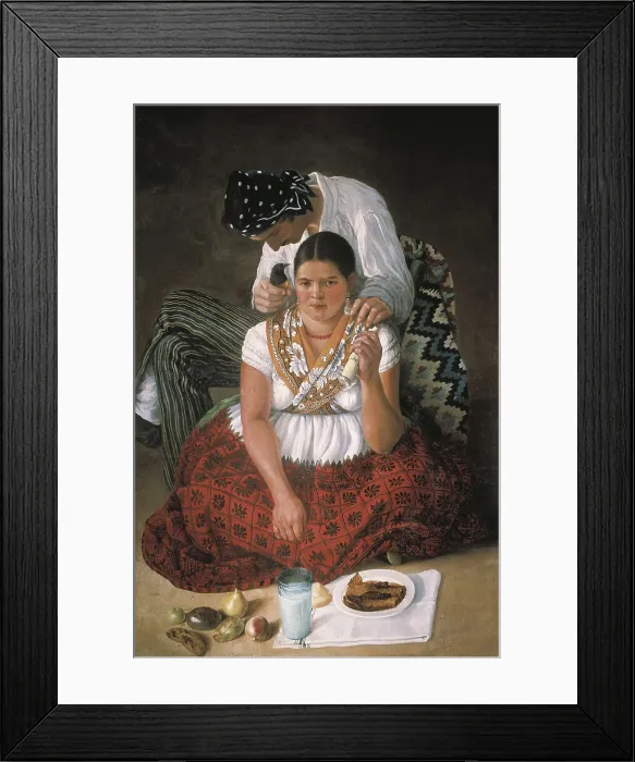 Framed Print : ARRIETA, Jos Agustn (1802-1874). The Gypsy Boy and the Chinese Girl. mid. 19th c. Oil on canvas. Private Collection. AISA / Everett Collection**US SALES ONLY**