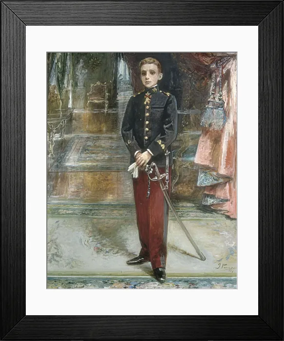 Framed Print : Alfonso XIII at 15. Portrait by Ignacio Pinazo (1901). Oil on canvas. AISA / Everett Collection**US SALES ONLY**
