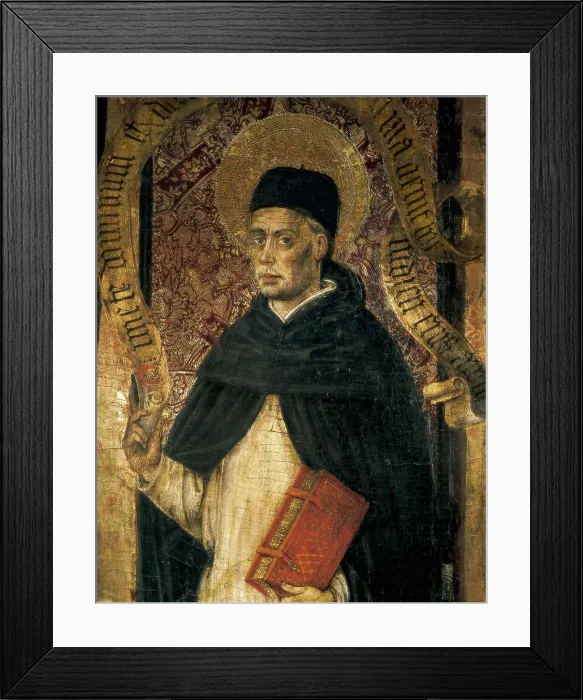 Framed Print : REIXAC, Joan (15th century). Saint Vincent Ferrer. 1459. Dtail. International gothic. Tempera on wood. SPAIN. Valencia. Museum of the Cathedral