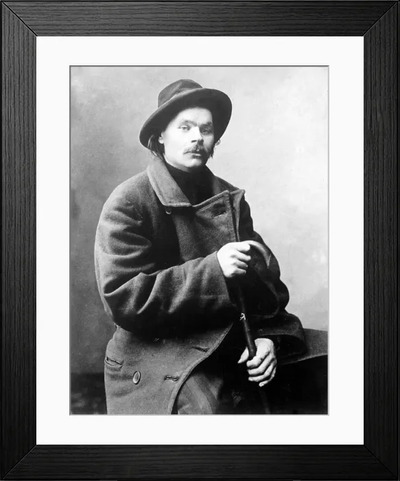 Framed Print : Maxim Gorky (1868-1936) wrote about the life of the working class Russians and supported the Marxist Revolution but was often in conflict with its political leaders. 1910 portrait Framed Print : Maxim Gorky (1868-1936) wrote about the life of the working class Russians and supported the Marxist Revolution but was often in conflict with its political leaders. 1910 portrait