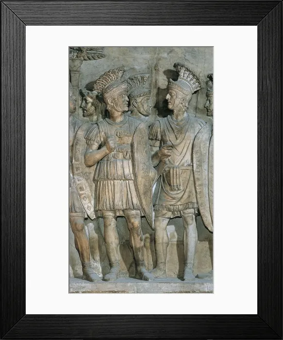 Framed Print : Soldiers of the Praetorian Guard. 2nd c. Relief on marble. FRANCE. Paris. Louvre Museum. AISA / Everett Collection**US SALES ONLY**