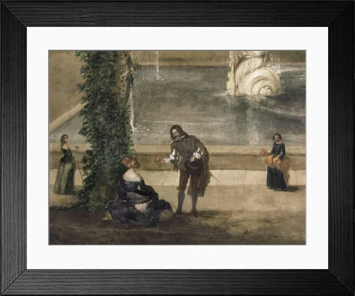 Framed Print : VELAZQUEZ, pupil of (17th century). The Fountain of the Tritons. 1657. Baroque art. Oil on canvas. SPAIN. Madrid. Prado Museum. AISA / Everett Collection**US SALES ONLY**