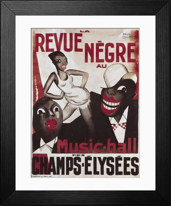 Framed Print : Poster of 'La Revue Ngre', designed by Paul Colin. Paris, 1925. - Coleccion Gasca / Iberfoto / Everett Collection (150497)**US SALES ONLY**
