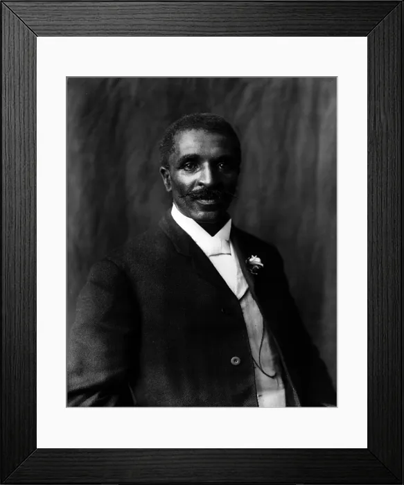 Framed Print : George Washington Carver (1864-1943) scientist, received his Master of Science degree at the age of 32, and joined the faculty of Tuskegee Institute