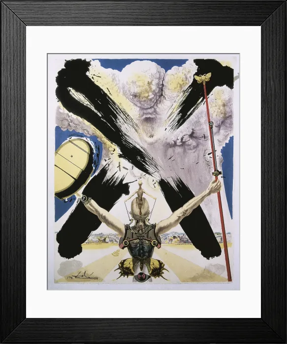 Framed Print : DALI, Salvador (1904-1989). Don Quixote. 1957. Illustrated edition of Cervantes work. Litography. AISA / Everett Collection**US SALES ONLY**