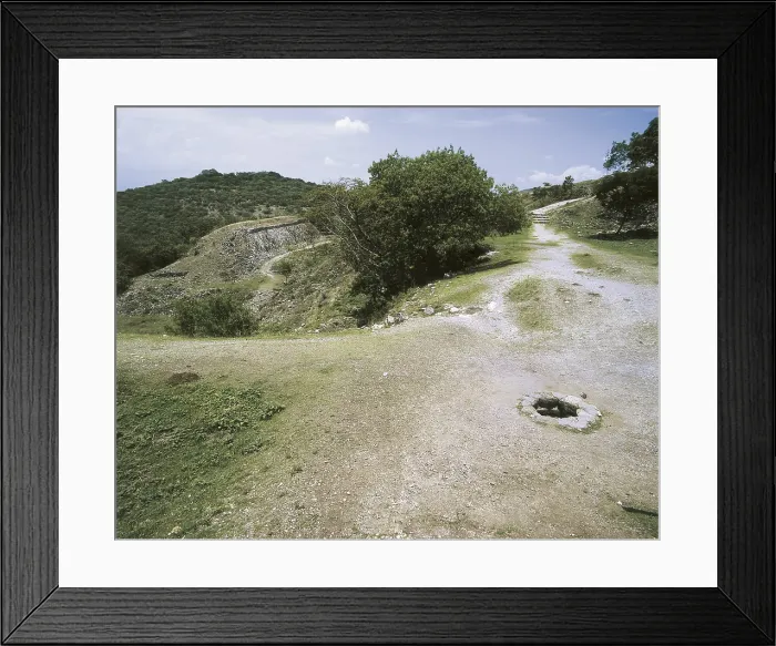 Framed Print : MEXICO. MORELOS. Xochicalco. Subterranean solar observatory. Exterior of the hole of the chimney. AISA / Everett Collection**US SALES ONLY**