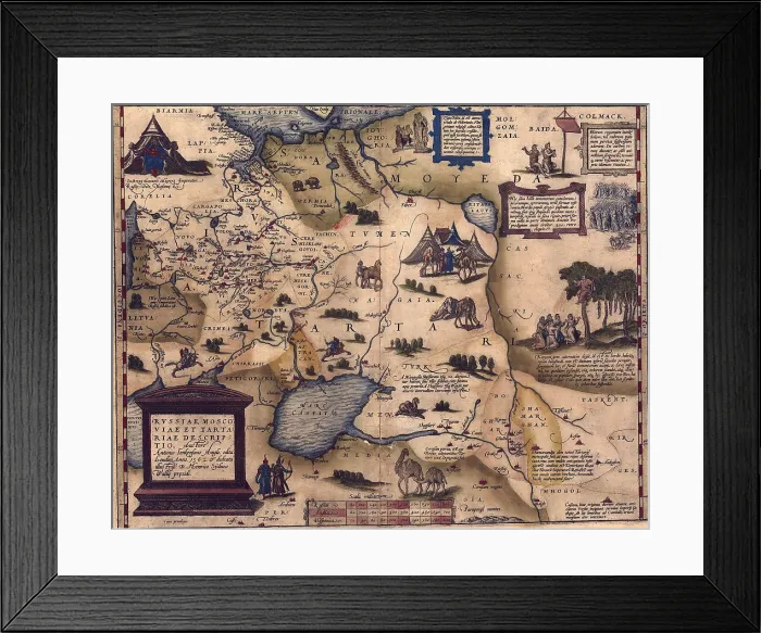 Framed Print : 1570 map of Russia, then confined to Europe without access to the Baltic Sea. Tartars still occupied Asia. From Abraham Ortelius, Theatrvm orbis terrarvm Framed Print : 1570 map of Russia, then confined to Europe without access to the Baltic Sea. Tartars still occupied Asia. From Abraham Ortelius, Theatrvm orbis terrarvm