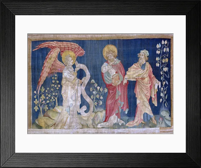 Framed Print : BATAILLE, Nicolas (14th c.). The Tears of St. John. 1375 - 1382. St John weeping for the Sealed Book Framed Print : BATAILLE, Nicolas (14th c.). The Tears of St. John. 1375 - 1382. St John weeping for the Sealed Book