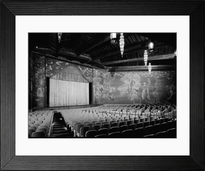 Framed Print : Movie Theaters, the Paramount Theatre, interior, built in 1926, Sunrise Avenue & North County Road, Palm Beach, Florida, circa 1970s