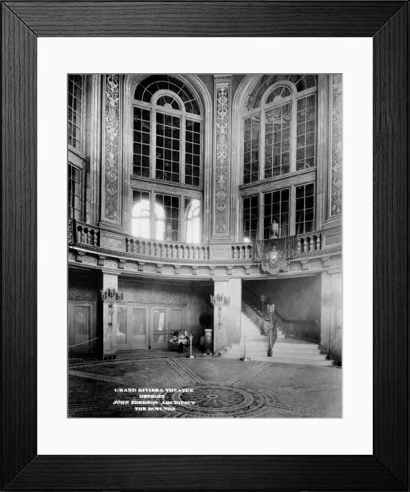 Framed Print : Movie Theaters, the Grand Riviera Theatre, lobby, 9222 Grand River Avenue, Detroit, Michigan, circa 1925 Framed Print : Movie Theaters, the Grand Riviera Theatre, lobby, 9222 Grand River Avenue, Detroit, Michigan, circa 1925