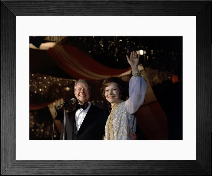 Framed Print : President Jimmy Carter and First Lady Rosalynn Carter at the Inaugural Ball. Washington, DC Jan 20, 1977