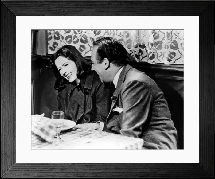 Framed Print : NINOTCHKA, Greta Garbo, Melvyn Douglas, 1939, laughing