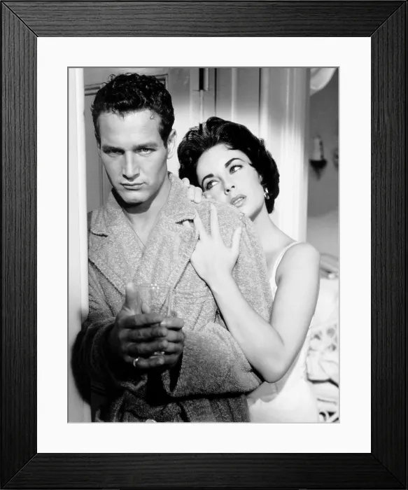 Framed Print : CAT ON A HOT TIN ROOF, from left, Paul Newman, Elizabeth Taylor, 1958 Framed Print : CAT ON A HOT TIN ROOF, from left, Paul Newman, Elizabeth Taylor, 1958