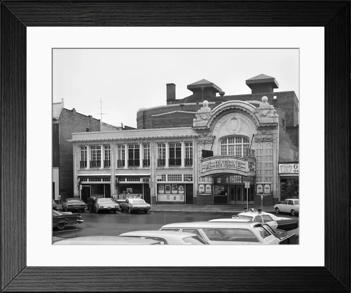 Framed Print : Movie Theaters, the Al Ringling Theatre, built in 1915, 136 Fourth Street, Baraboo, Wisconsin, circa 1970s