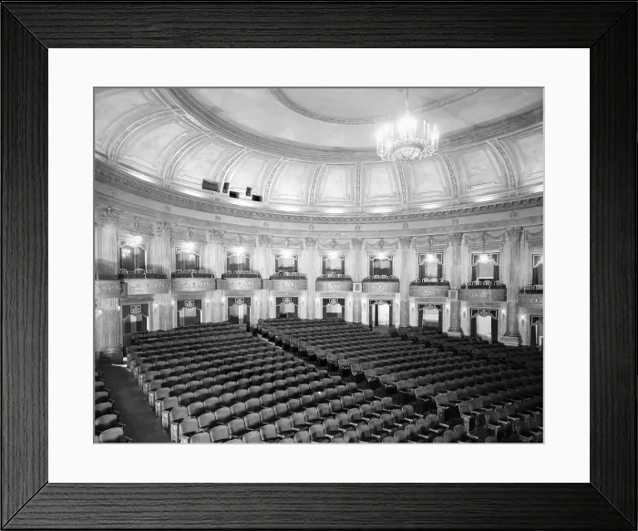 Framed Print : Movie Theaters, the Al Ringling Theatre, interior, built in 1915, 136 Fourth Street, Baraboo, Wisconsin, circa 1970s