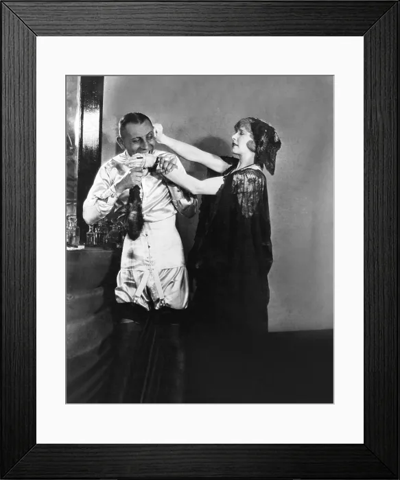 Framed Print : FOOLISH WIVES, from left, Erich von Stroheim, Mae Busch, 1922