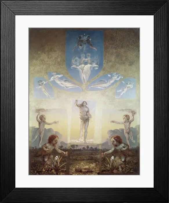 Framed Print : RUNGE, Philipp Otto (1777-1810). The Great Morning. 1809-1810. Romanticism. Oil on canvas. GERMANY. Hamburg. Hamburger Kunsthalle. AISA / Everett Collection**US SALES ONLY**