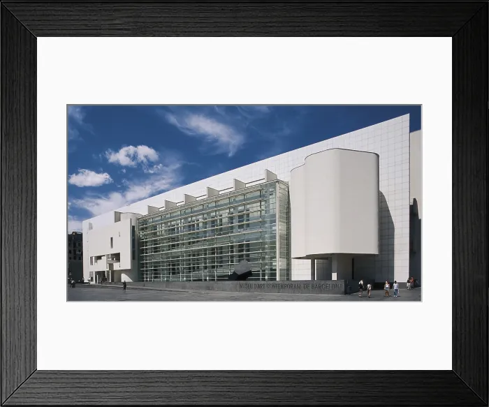 Framed Print : MEIER, Richard (1934). Museum of Contemporary Art of Barcelona. SPAIN. CATALONIA. Barcelona. Museum of Contemporary Art of Barcelona. Architecture