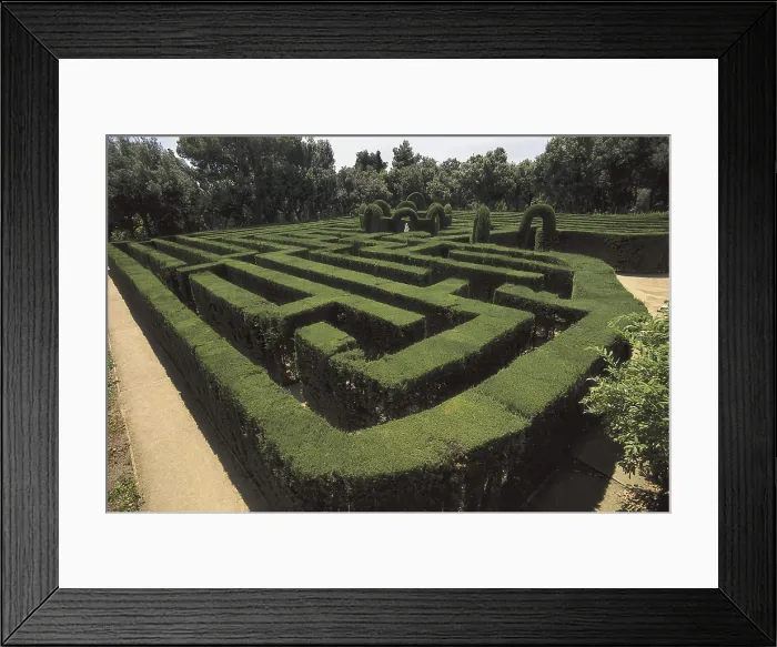 Framed Print : SPAIN. CATALONIA. BARCELONA. Barcelona. Horta Labyrinth Park. Labyrinth. AISA / Everett Collection**US SALES ONLY**