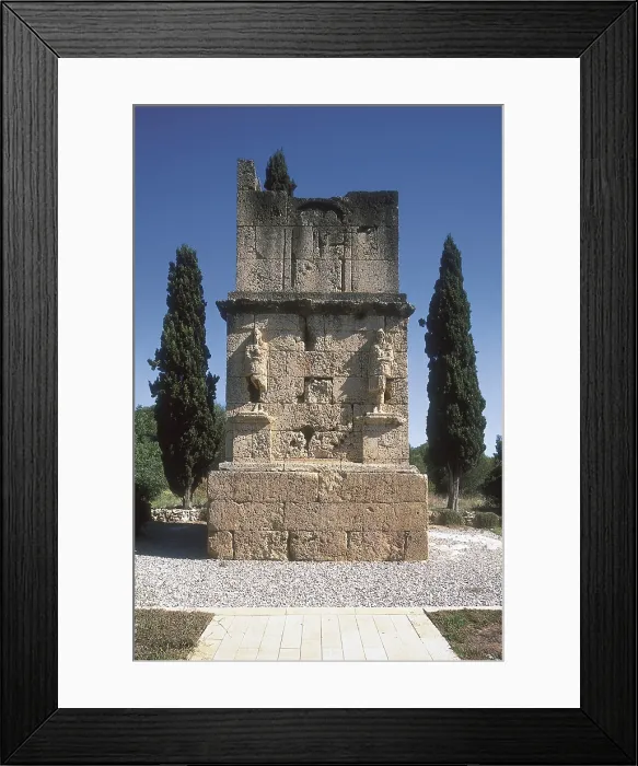 Framed Print : The Scipio's Tower. 1st c. SPAIN. CATALONIA. TARRAGONA. Tarragona. Funerary monument with reliefs og God Atis. Roman art. Early Empire. Architecture Framed Print : The Scipio's Tower. 1st c. SPAIN. CATALONIA. TARRAGONA. Tarragona. Funerary monument with reliefs og God Atis. Roman art. Early Empire. Architecture