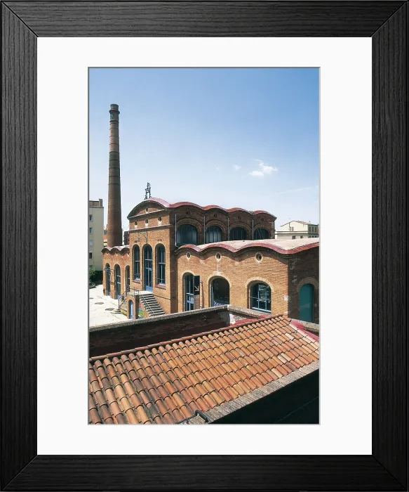 Framed Print : MUNCUNILL I PARELLADA, Llus (1868-1931). Vapor Aymerich, Amat y Jover. 1907-1909. SPAIN. CATALONIA. BARCELONA. Terrassa. Industrial architecture. Modernism. Architecture
