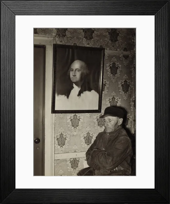 Framed Print : John Dudeck was an old farmer living alone on a sub-marginal farm in New York State Framed Print : John Dudeck was an old farmer living alone on a sub-marginal farm in New York State