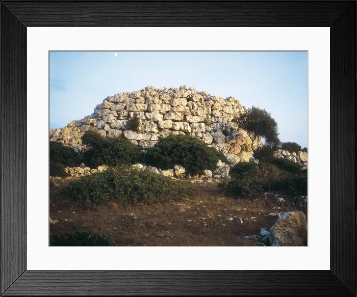 Framed Print : SPAIN. MENORCA. Talaiot of the village of Sant Agust Vell (2000-800 BC). Bronze Age. Talaiotic Culture. Architecture. AISA / Everett Collection**US SALES ONLY**