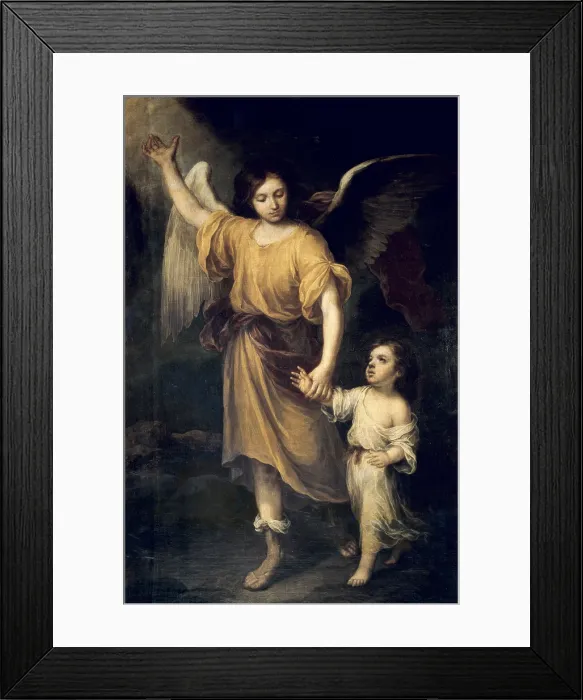 Framed Print : MURILLO, Bartolom Esteban (1617-1682). The Guardian Angel. c. 1665. SPAIN. Sevilla. Cathedral. Baroque art. Oil on canvas. AISA / Everett Collection**US SALES ONLY**