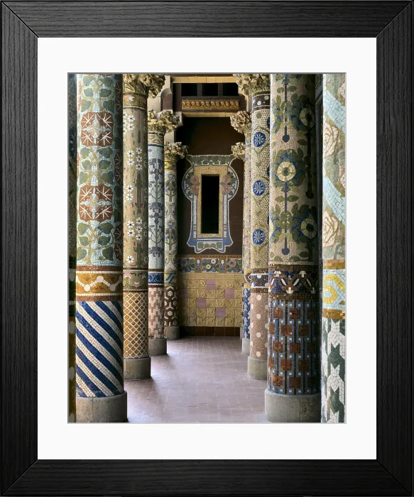 Framed Print : BRU I SALELLES, Llus (1868-1952); DOMENECH I MONTANER, Lluis (1850-1923). Palace of Catalan Music. SPAIN. Barcelona. Palace of Catalan Music