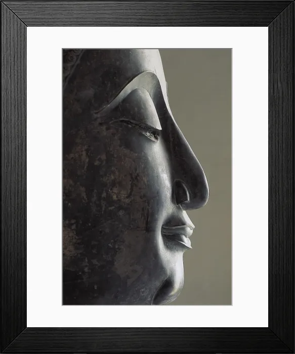 Framed Print : Profile of the face of Buddha, 17-18th c. Sculpture. THAILAND. Ayutthaya. Chao Sam Phraya National Museum (Ayutthaya). - Iberfoto / Everett Collection (224285)**US SALES ONLY** Framed Print : Profile of the face of Buddha, 17-18th c. Sculpture. THAILAND. Ayutthaya. Chao Sam Phraya National Museum (Ayutthaya). - Iberfoto / Everett Collection (224285)**US SALES ONLY**