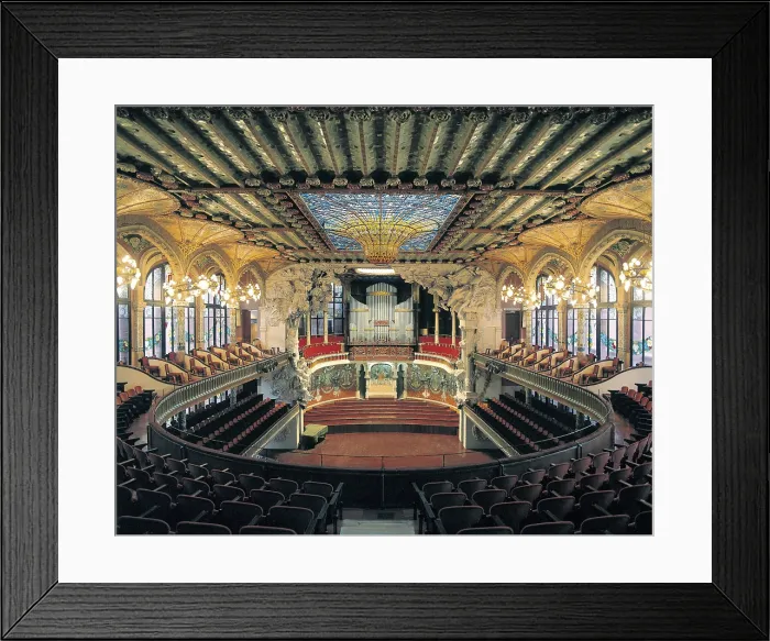Framed Print : BRU I SALELLES, Llus (1868-1952); DOMENECH I MONTANER, Lluis (1850-1923). Palace of Catalan Music. SPAIN. Barcelona. Palace of Catalan Music. Concert hall. Modernism Framed Print : BRU I SALELLES, Llus (1868-1952); DOMENECH I MONTANER, Lluis (1850-1923). Palace of Catalan Music. SPAIN. Barcelona. Palace of Catalan Music. Concert hall. Modernism