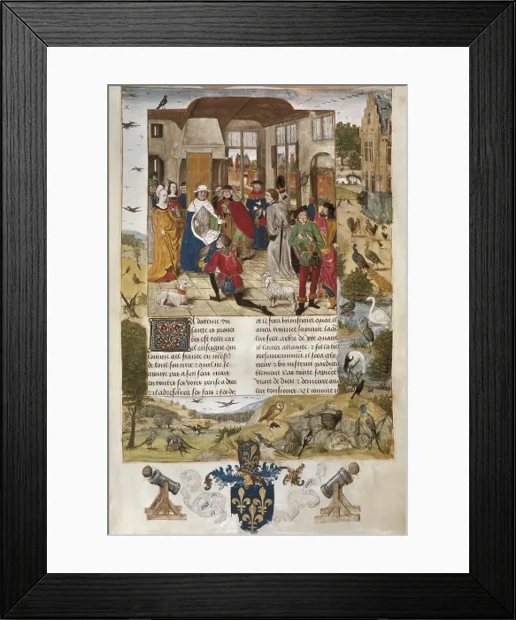 Framed Print : Frederick II Hohenstaufen (1194-1250). Holy Roman Emperor (1197-1250). Duke of Swabia (1212-1216). The regent receives a hawk as a gift Framed Print : Frederick II Hohenstaufen (1194-1250). Holy Roman Emperor (1197-1250). Duke of Swabia (1212-1216). The regent receives a hawk as a gift