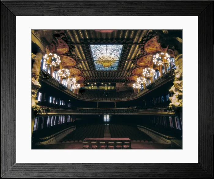 Framed Print : BRU I SALELLES, Llus (1868-1952); DOMENECH I MONTANER, Lluis (1850-1923). Palace of Catalan Music. SPAIN. Barcelona. Palace of Catalan Music. Concert hall. Modernism Framed Print : BRU I SALELLES, Llus (1868-1952); DOMENECH I MONTANER, Lluis (1850-1923). Palace of Catalan Music. SPAIN. Barcelona. Palace of Catalan Music. Concert hall. Modernism