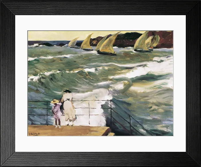 Framed Print : SOROLLA, Joaqun (1863-1923). Departure of boats. 1900s. Oil on canvas. AISA / Everett Collection**US SALES ONLY** Framed Print : SOROLLA, Joaqun (1863-1923). Departure of boats. 1900s. Oil on canvas. AISA / Everett Collection**US SALES ONLY**