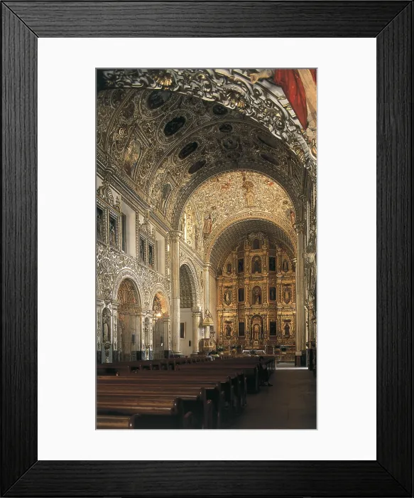 Framed Print : Church of Santo Domingo. MEXICO. Oaxaca. Church of Santo Domingo. Main nave. Colonial baroque. AISA / Everett Collection**US SALES ONLY**