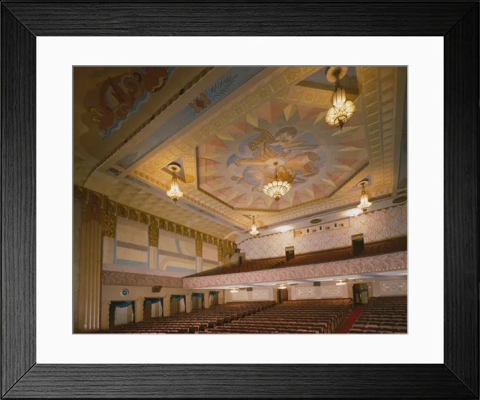 Framed Print : Movie Theaters, The Washoe Theater, auditorium, constructed in 1931, 305 Main Street, Anaconda, Montana, circa 1994