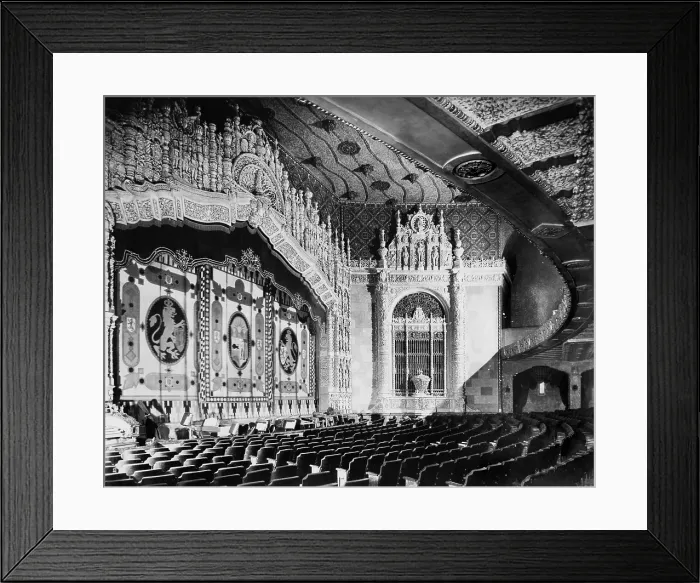 Framed Print : Movie theaters, The Indiana Theatre, 134 West Washington Street, Indianapolis, Indiana, photograph by Koehne E. Bretzman, circa 1927