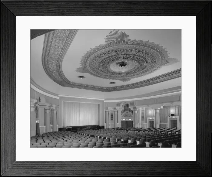 Framed Print : Movie Theaters, The Egyptian Theater, auditorium, 157 Bala Avenue, Bala-Cynwyd, Pennsylvania, circa 1994